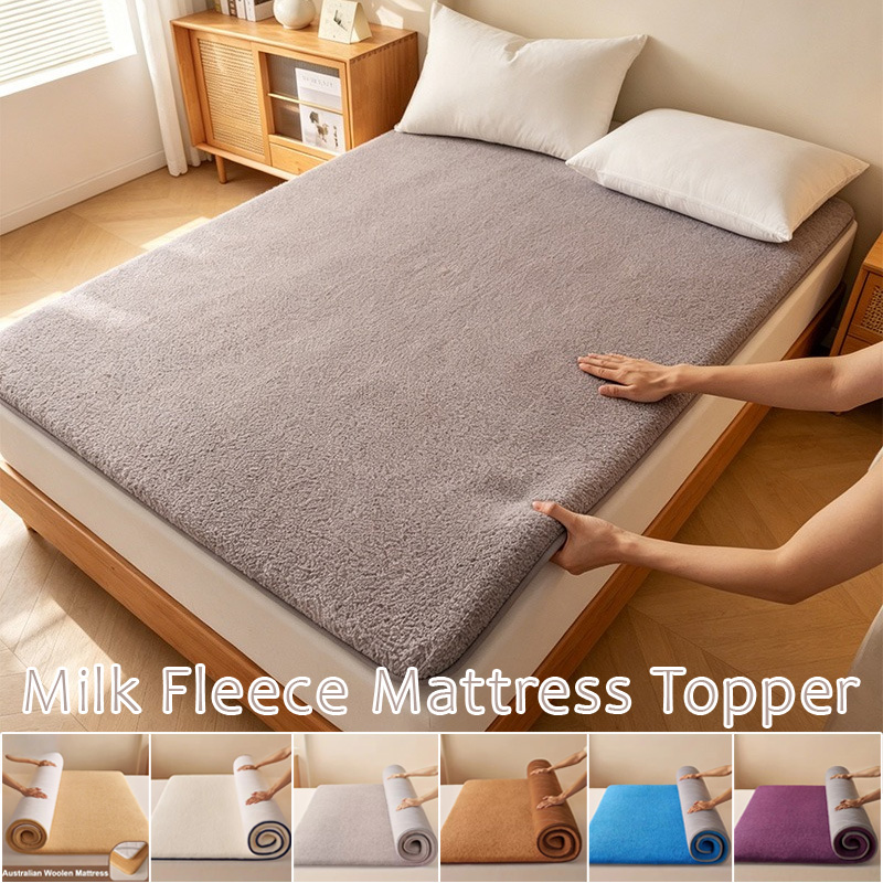 Mattress Pad Topper - Thickened Warm Lamb Wool Bed Pad