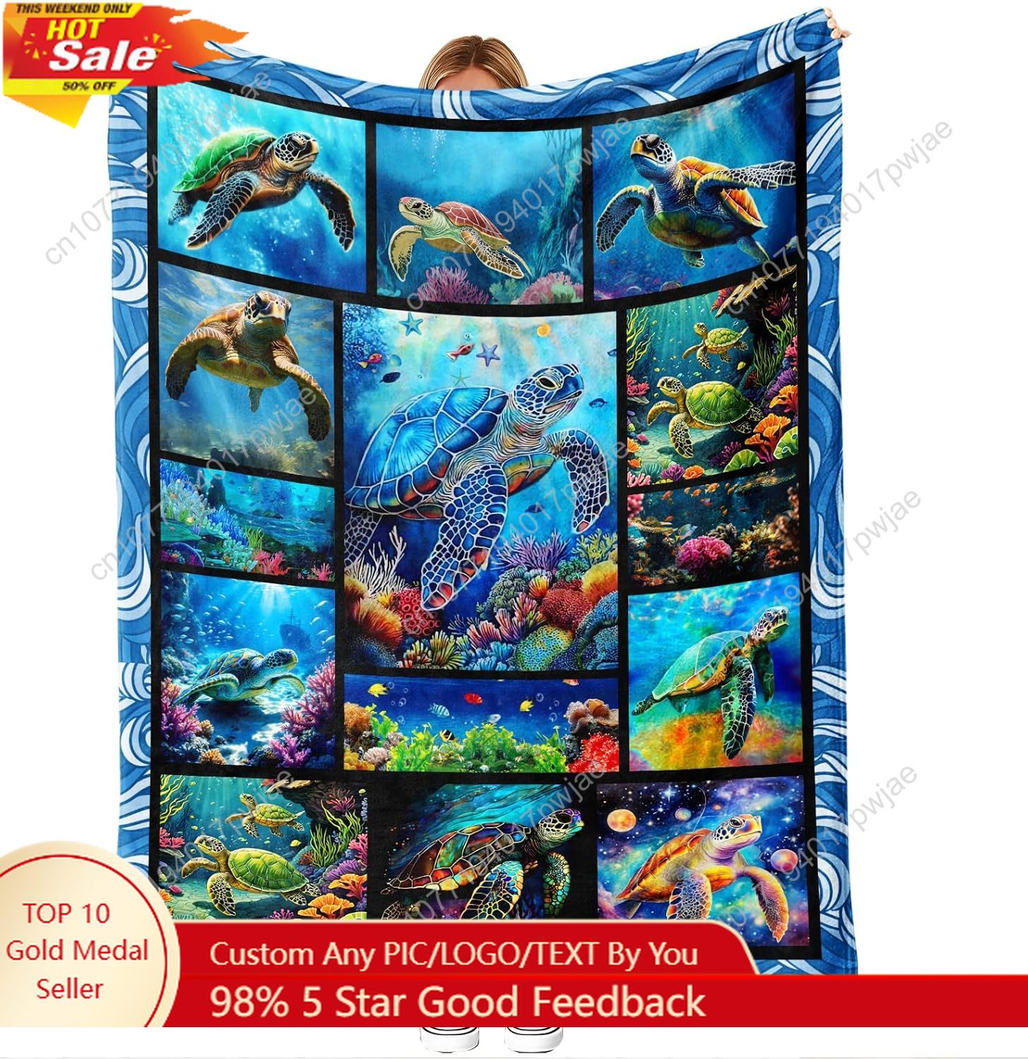 Sea Turtle Flannel Throw Blank - Home Textiles Towel review and price