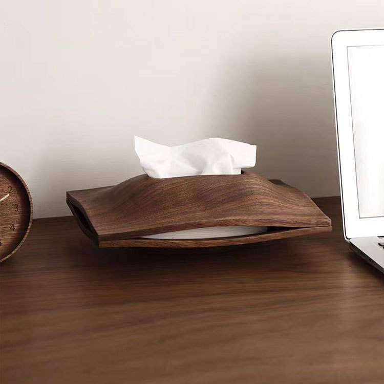 Wooden Tissue Box Walnut Pantr - Home Textiles Towel review and price