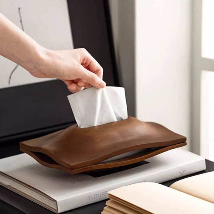 Wooden Tissue Box Walnut Pantr - Home Textiles Towel review and price