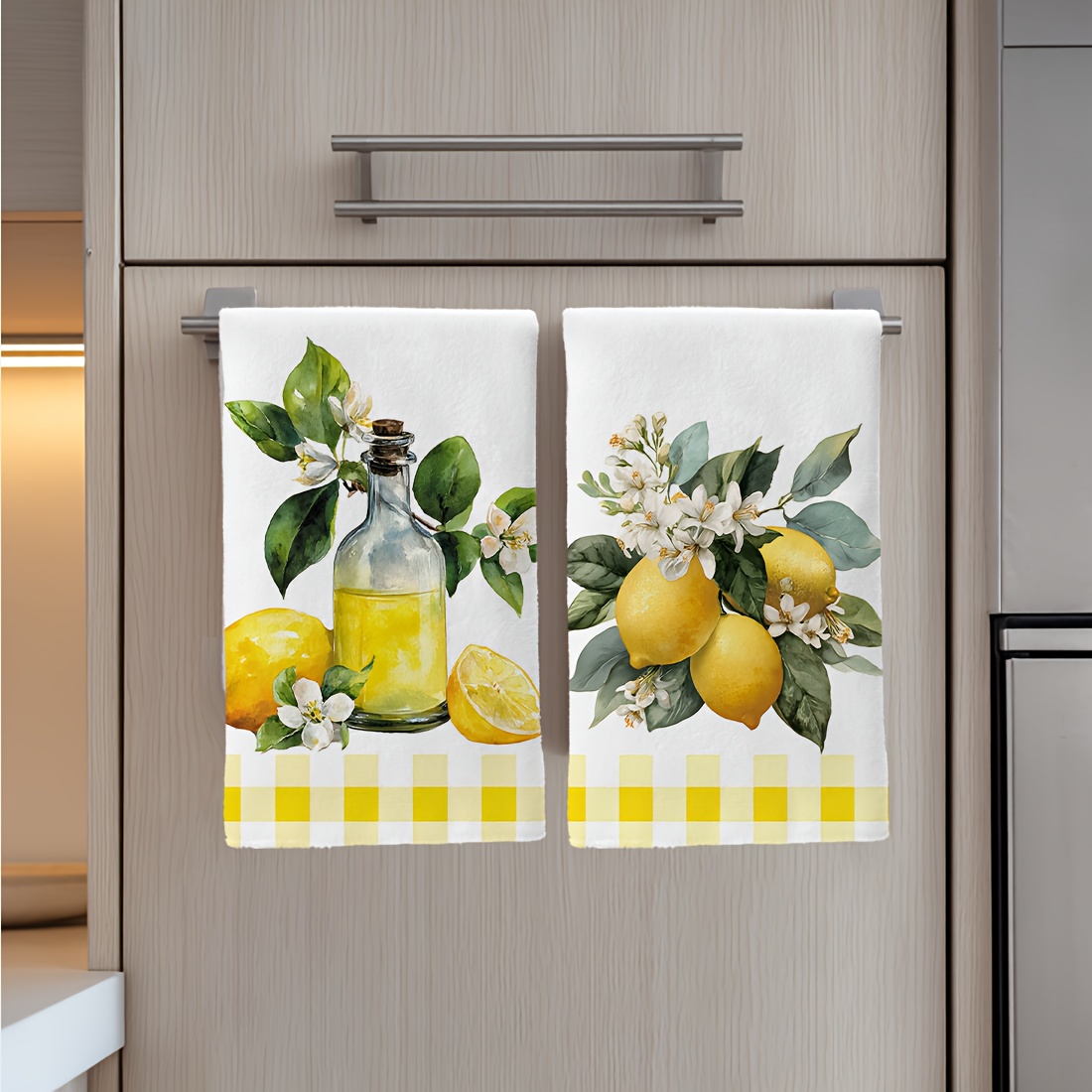 2pcs, lemon floral pattern kit - Home Textiles Towel review and price
