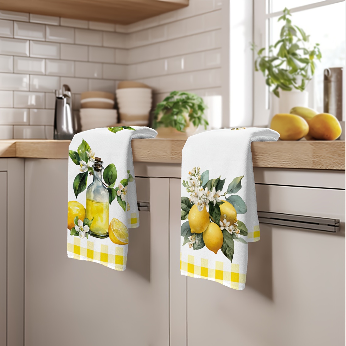2pcs, lemon floral pattern kit - Home Textiles Towel review and price