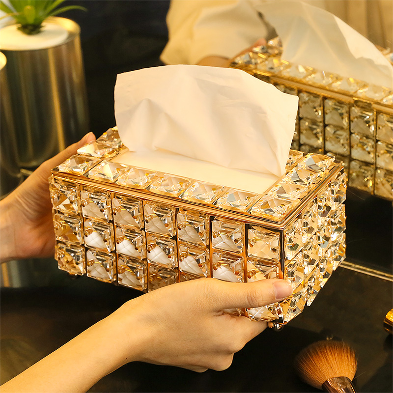 Crystal Glass Tissue Box Cover - Home Textiles Towel review and price