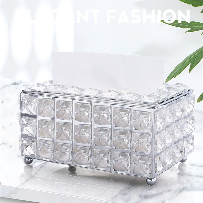Crystal Glass Tissue Box Cover - Home Textiles Towel review and price