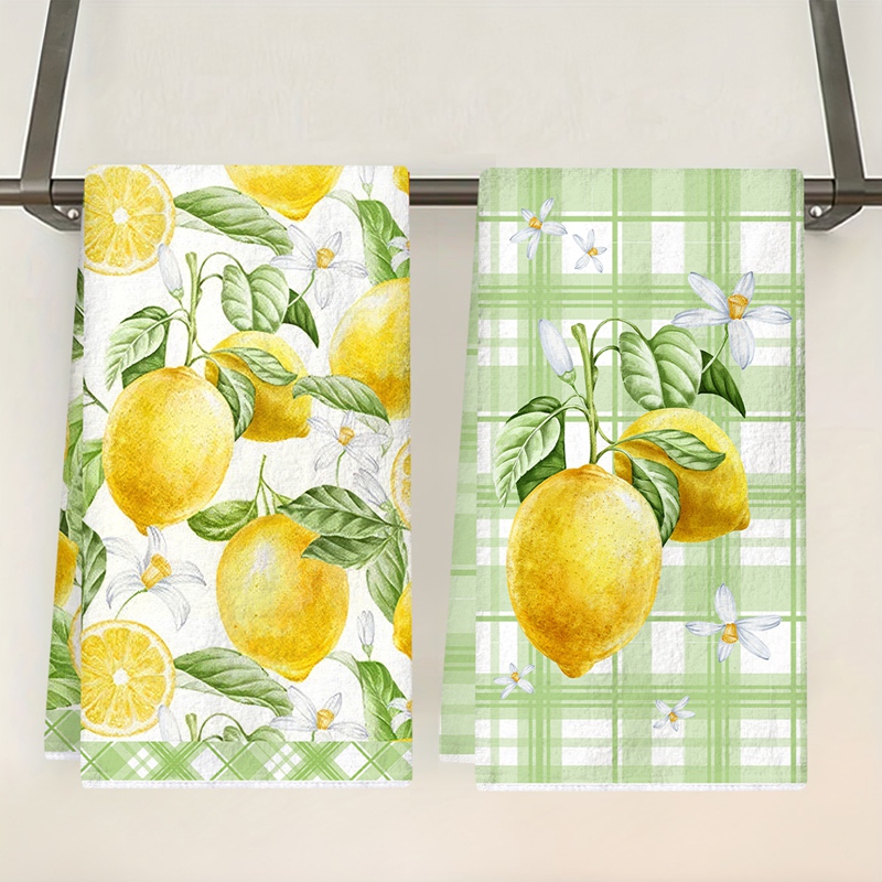 2pcs Yellow Lemon Kitchen Towe - Home Textiles Towel review and price