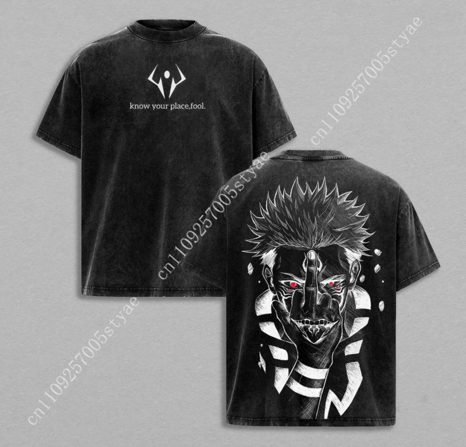 Anime  Ryomen Sukuna Graphic T - Quilt Cotton Summer review and price