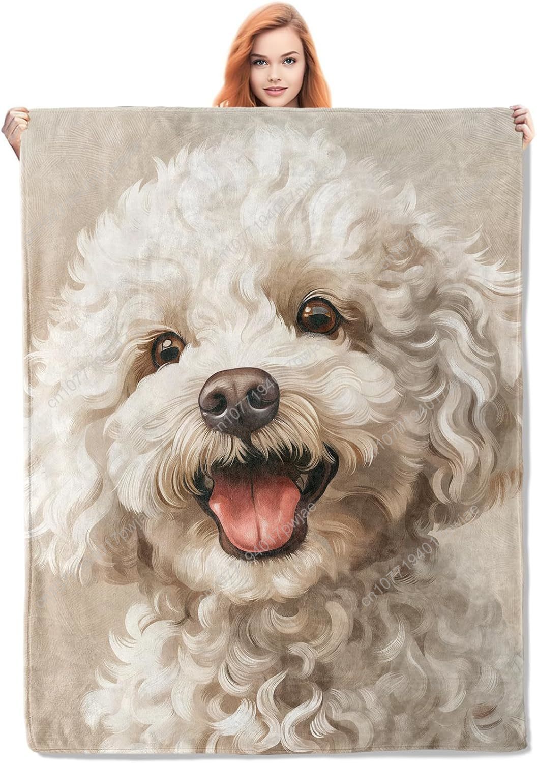 Joyful Poodle Portrait Blanket - Home Textiles Towel review and price